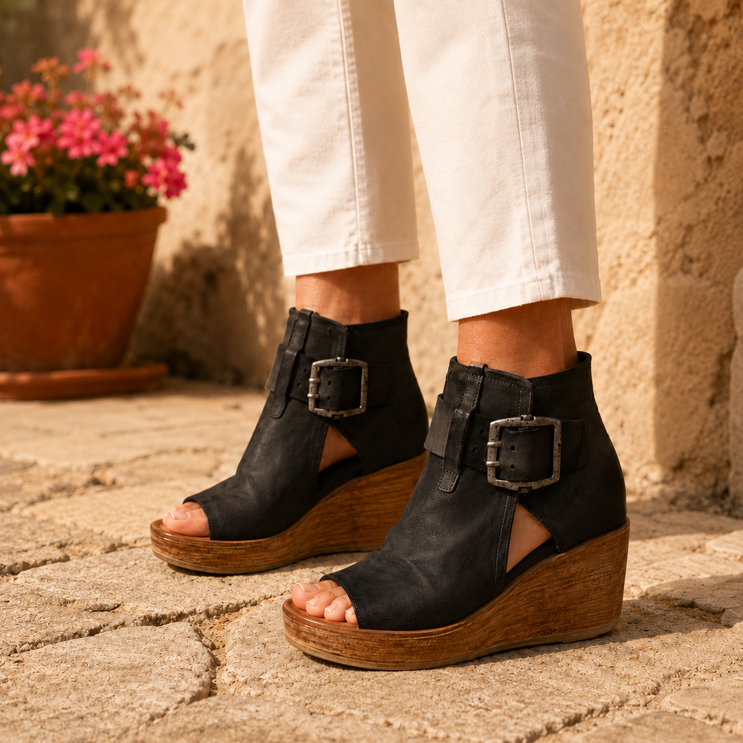 Viola | Sandali con zeppa