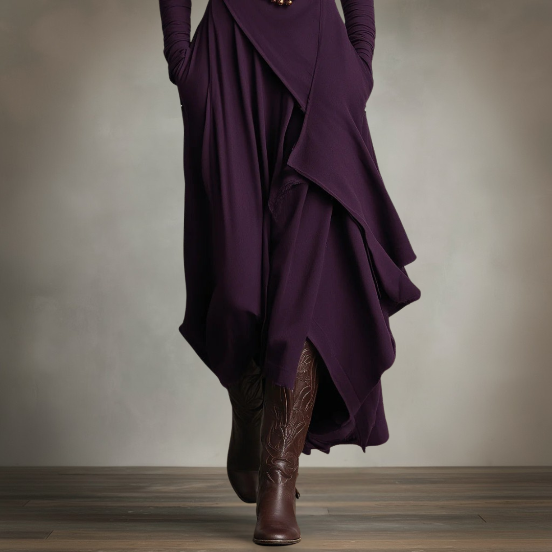 Élorya | Abito drappeggiato Eleganza Profonda