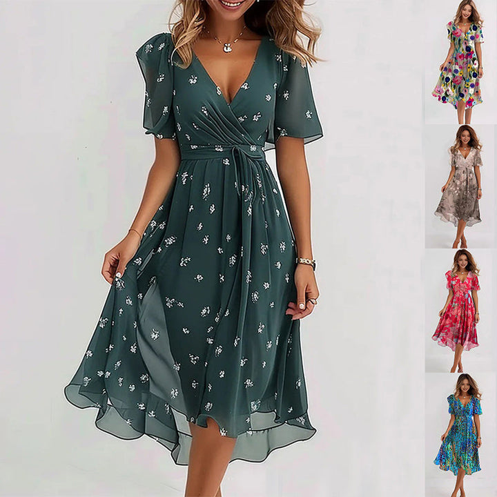 Lina | Abito elegante a maniche corte