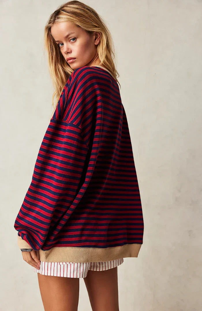 Monika | Maglione a righe in taglie grandi