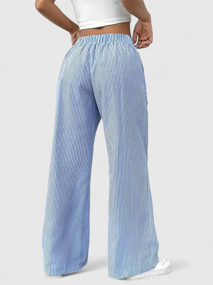 Dominique | Pantaloni ampi e confortevoli con dettagli eleganti