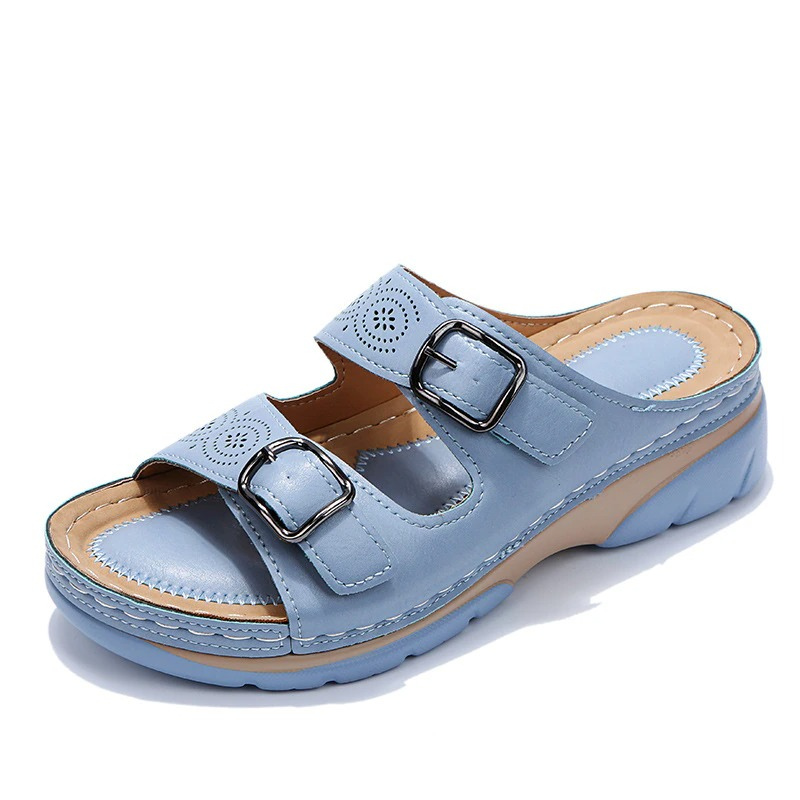 Caterina | Sandali Estivi con Fibbie Metalliche