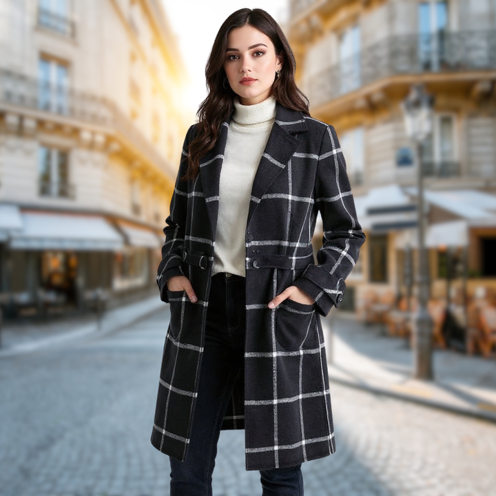 Maréline | Cappotto Lungo Eleganza Grafica