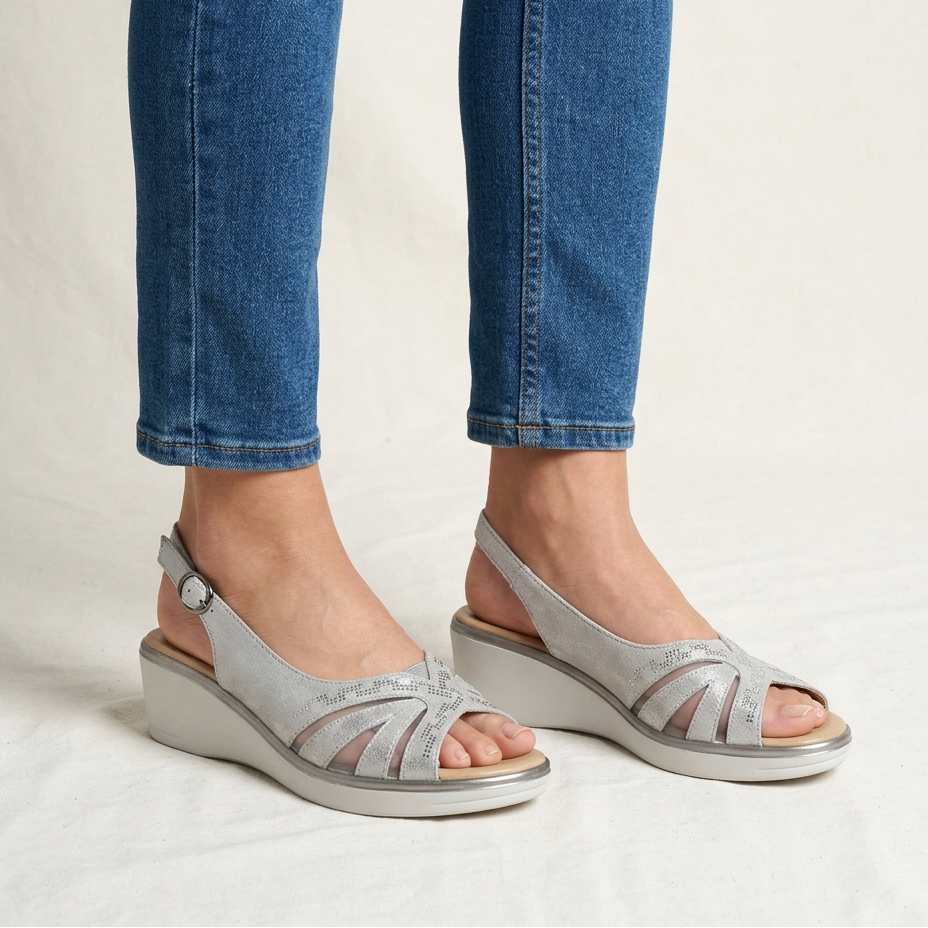 Carmela | Sandali con Zeppa e Strass