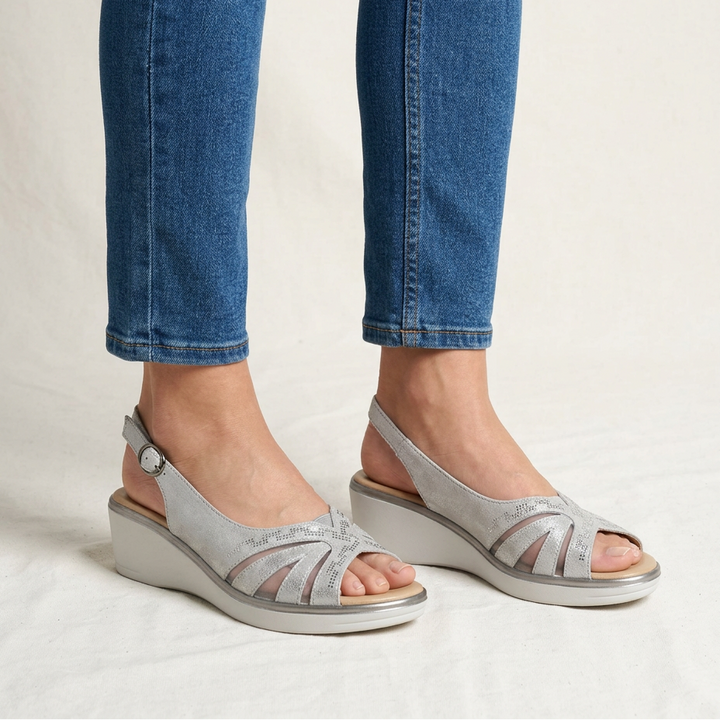 Carmela | Sandali con Zeppa e Strass