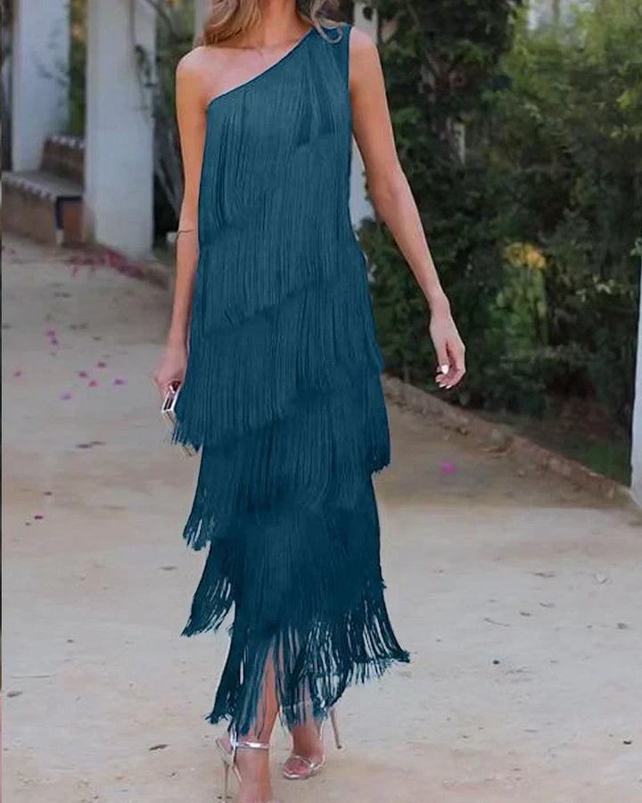 Dalia | Abito elegante con frange
