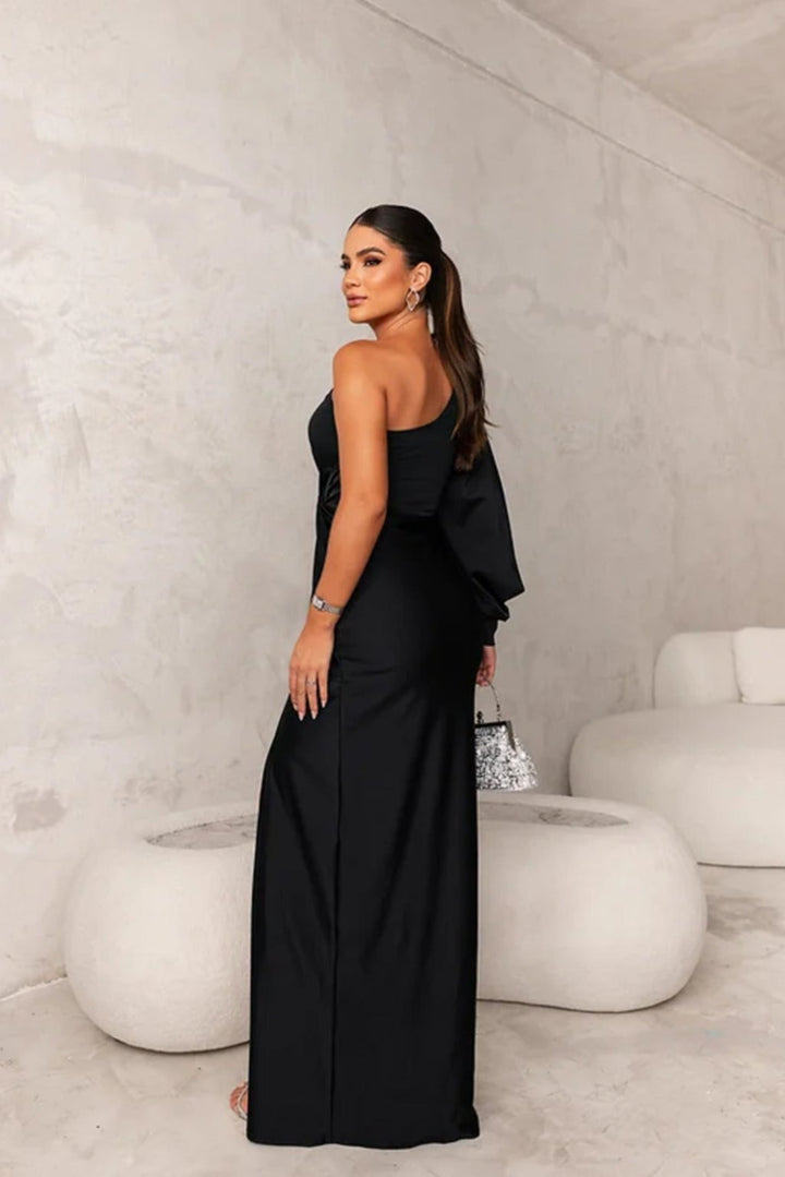 Araceli | Vestito in raso a manica unica