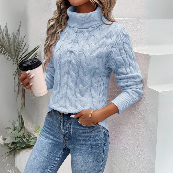 Gloria | Maglione a collo alto a treccia