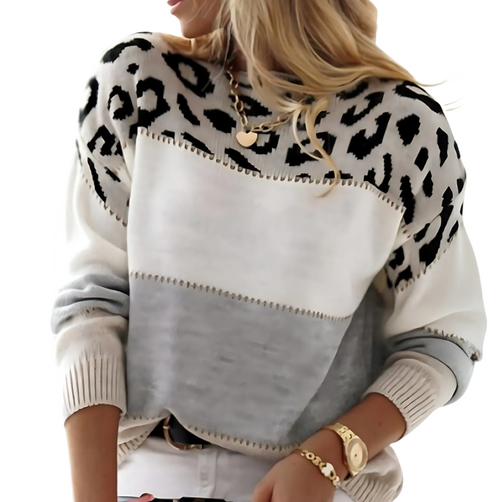 Edith | Maglione con stampa leopardata