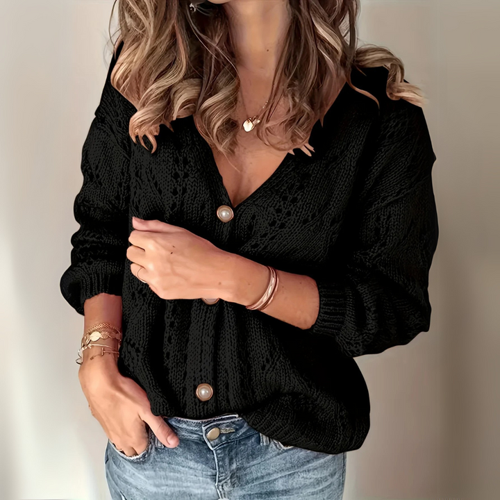 Manuela | Maglione in maglia con bottoni
