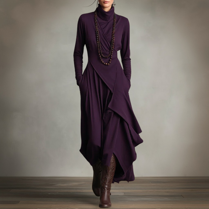 Élorya | Abito drappeggiato Eleganza Profonda