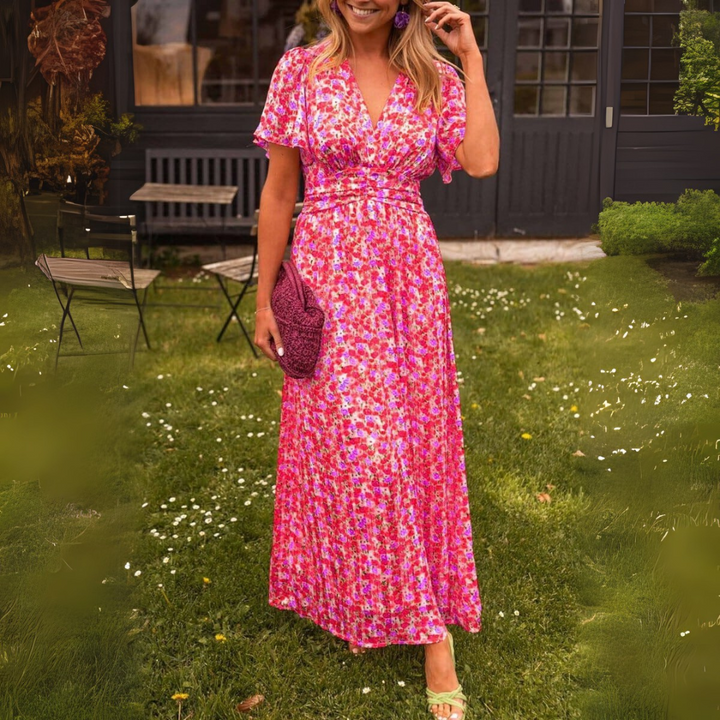 Sandra | Abito lungo elegante con scollo a V