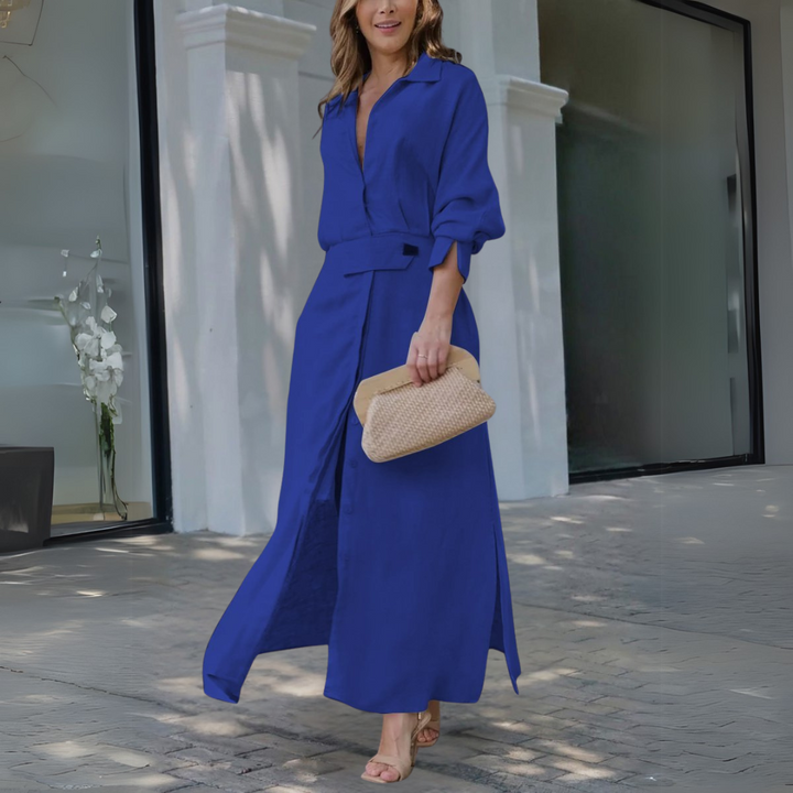 Jeanette | Abito lungo con scollo a V