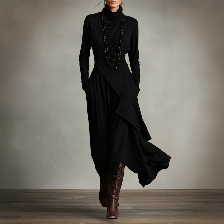 Élorya | Abito drappeggiato Eleganza Profonda