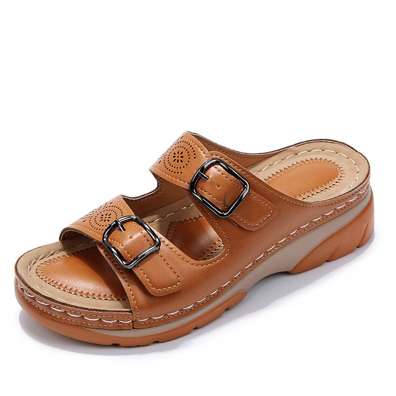 Caterina | Sandali Estivi con Fibbie Metalliche