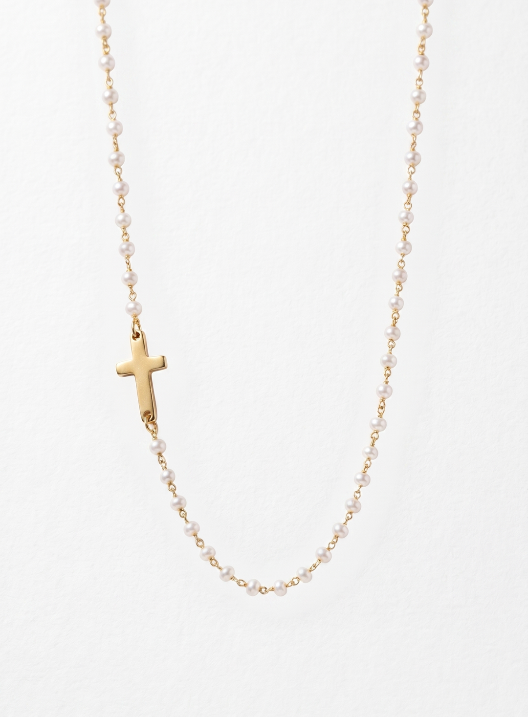 Ilaria | Collana con Croce e Perle
