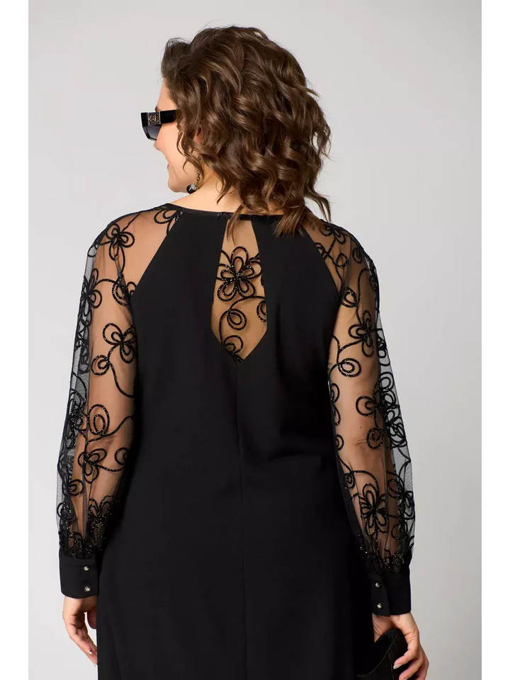 Naëvira | Abito elegante con maniche in pizzo