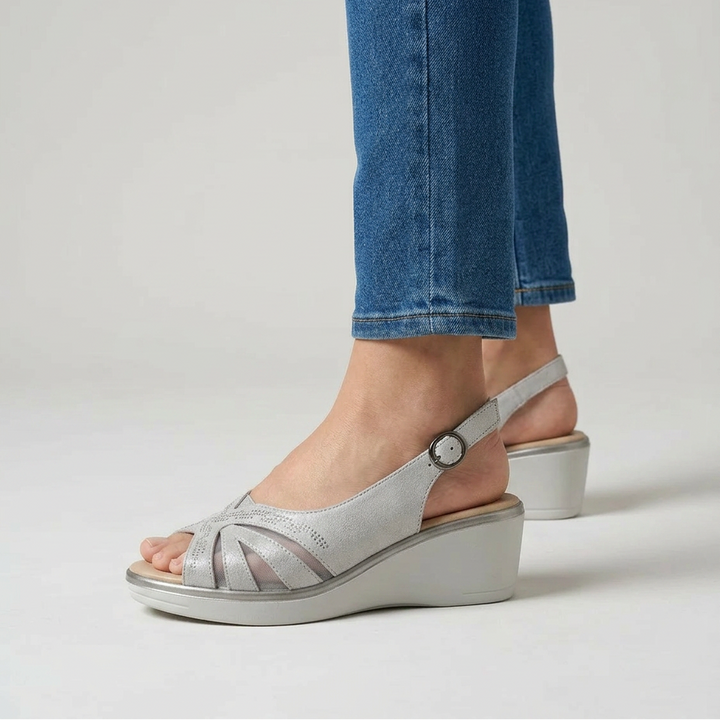 Carmela | Sandali con Zeppa e Strass