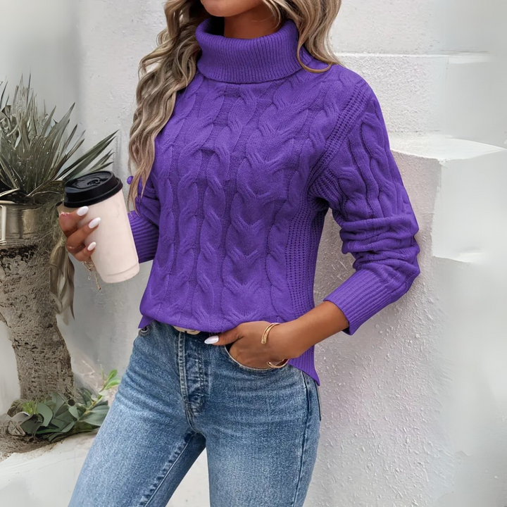 Gloria | Maglione a collo alto a treccia