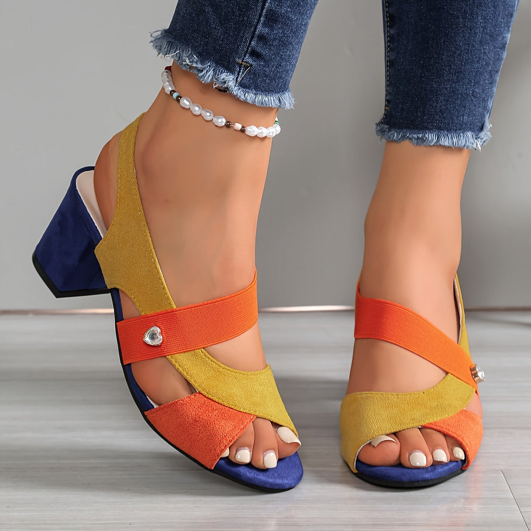 Livia | Sandali con zeppa colorata