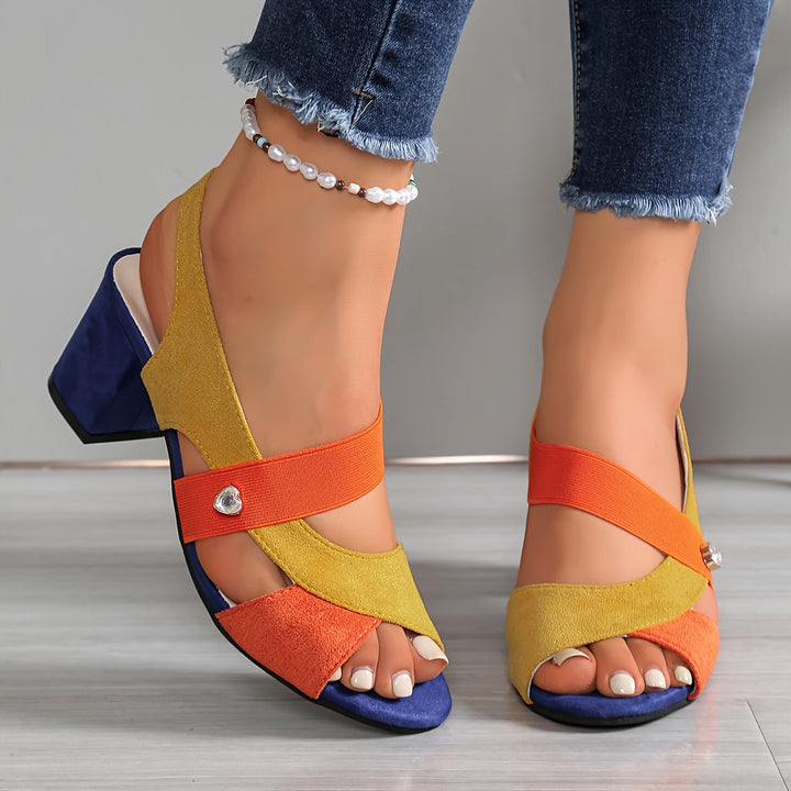 Livia | Sandali con zeppa colorata