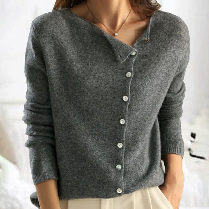 Elsbeth | Cardigan in maglia classica con collo rotondo