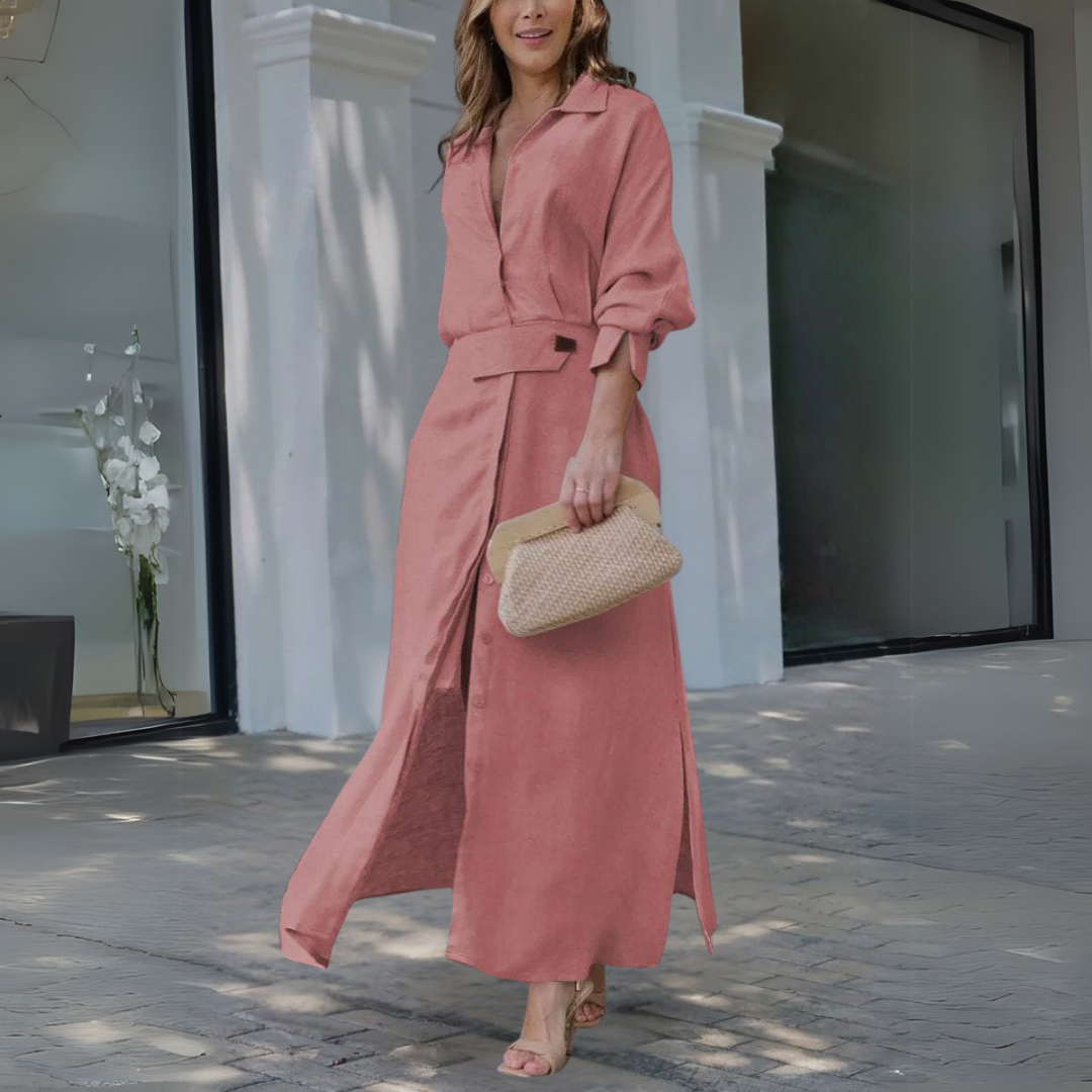 Jeanette | Abito lungo con scollo a V