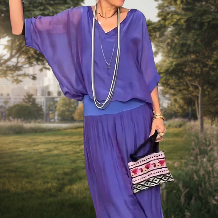Jolia | Completo bohemiano elegante a due pezzi con vestibilità rilassata