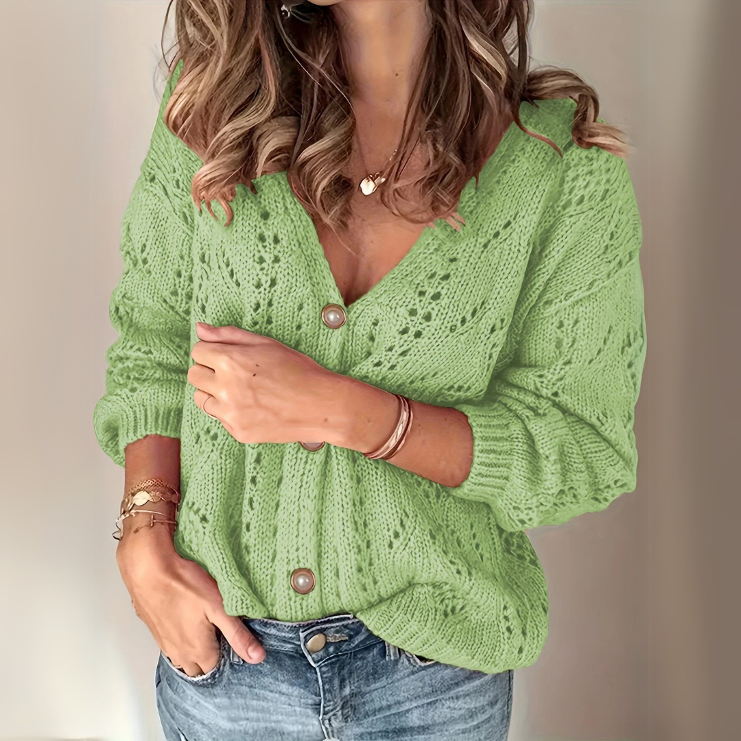 Manuela | Maglione in maglia con bottoni