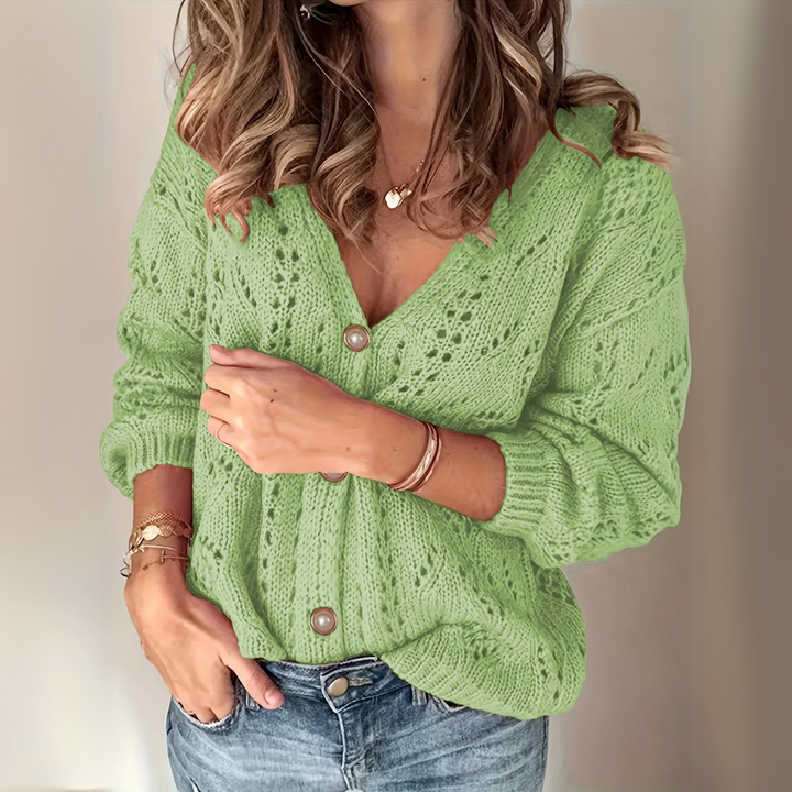 Manuela | Maglione in maglia con bottoni