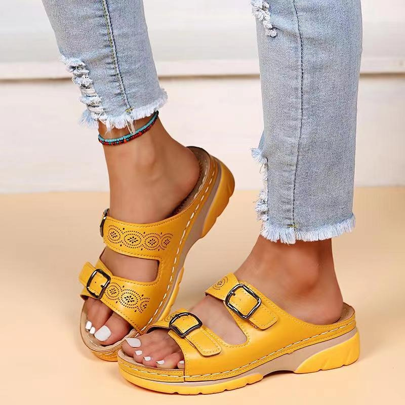 Caterina | Sandali Estivi con Fibbie Metalliche