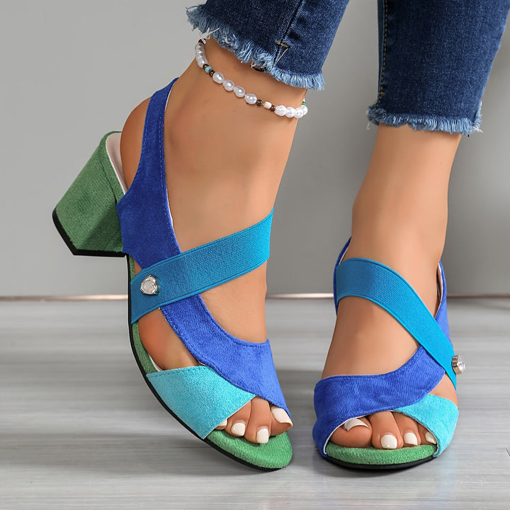 Livia | Sandali con zeppa colorata