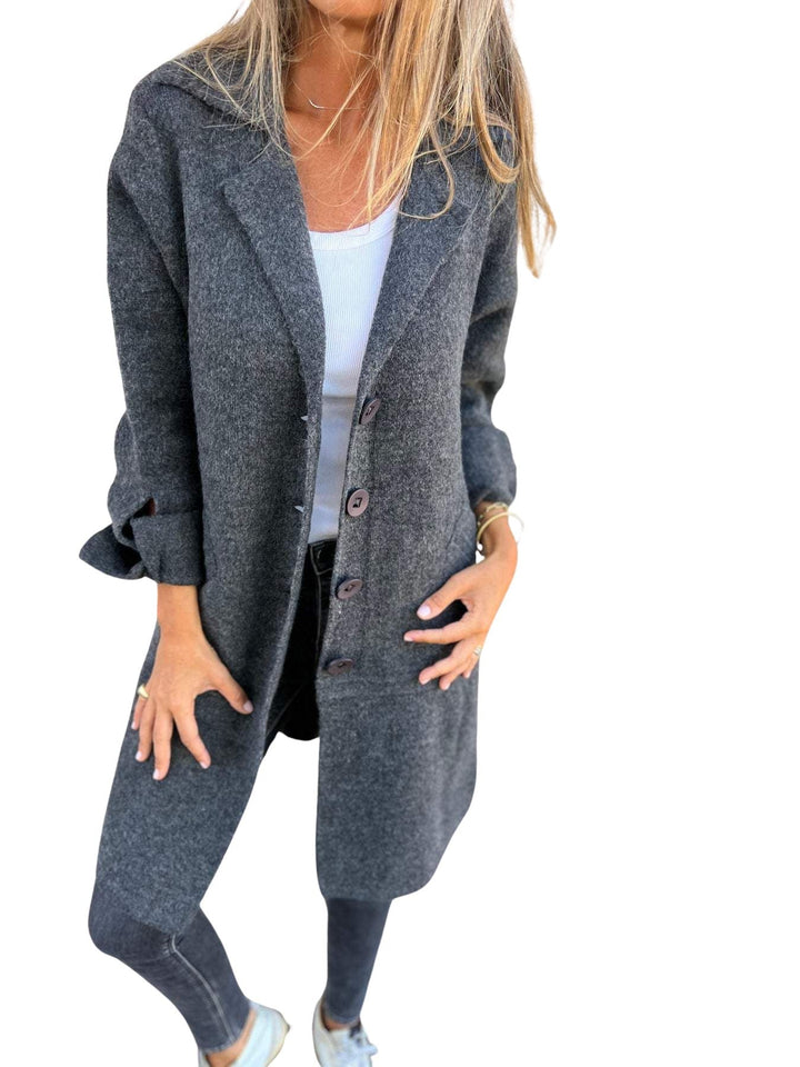 Magdalena | Cappotto lungo casual con revers
