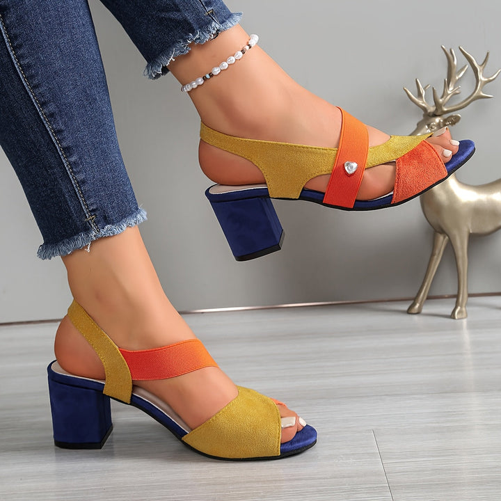 Livia | Sandali con zeppa colorata