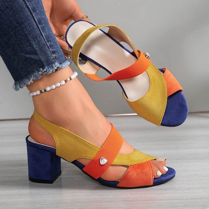 Livia | Sandali con zeppa colorata