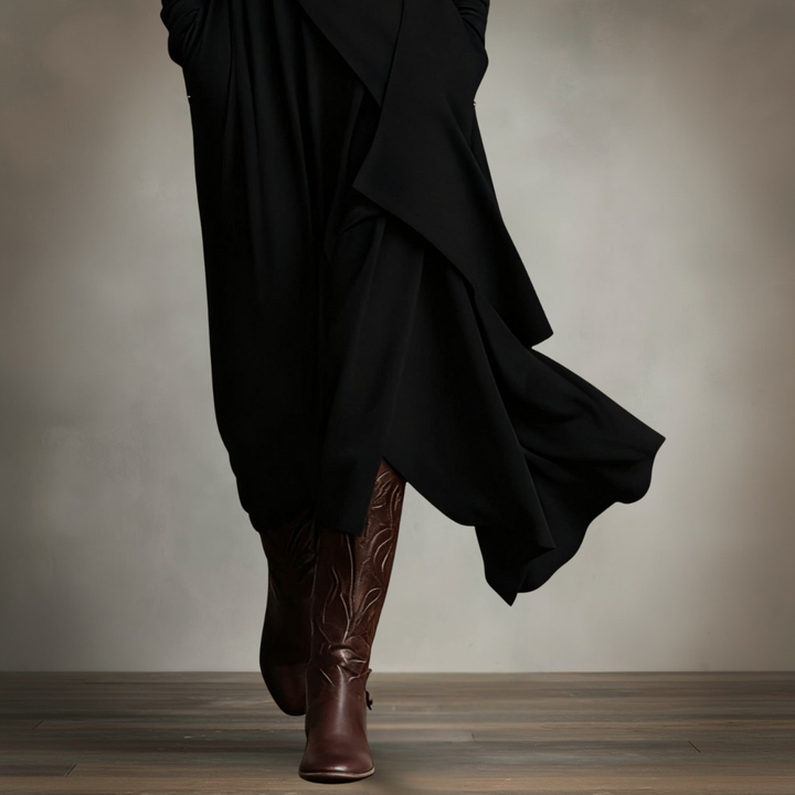 Élorya | Abito drappeggiato Eleganza Profonda