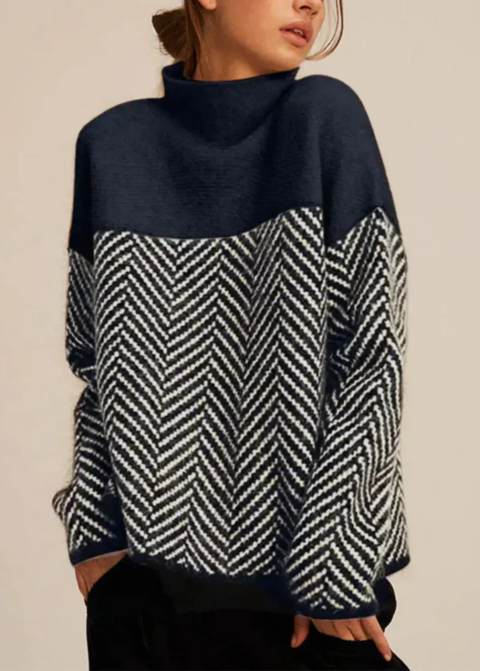 Malene | Maglione a collo alto elegante da donna