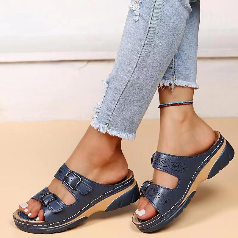 Caterina | Sandali Estivi con Fibbie Metalliche