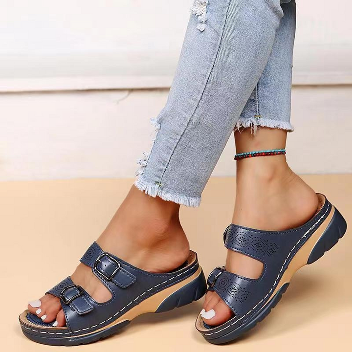 Caterina | Sandali Estivi con Fibbie Metalliche
