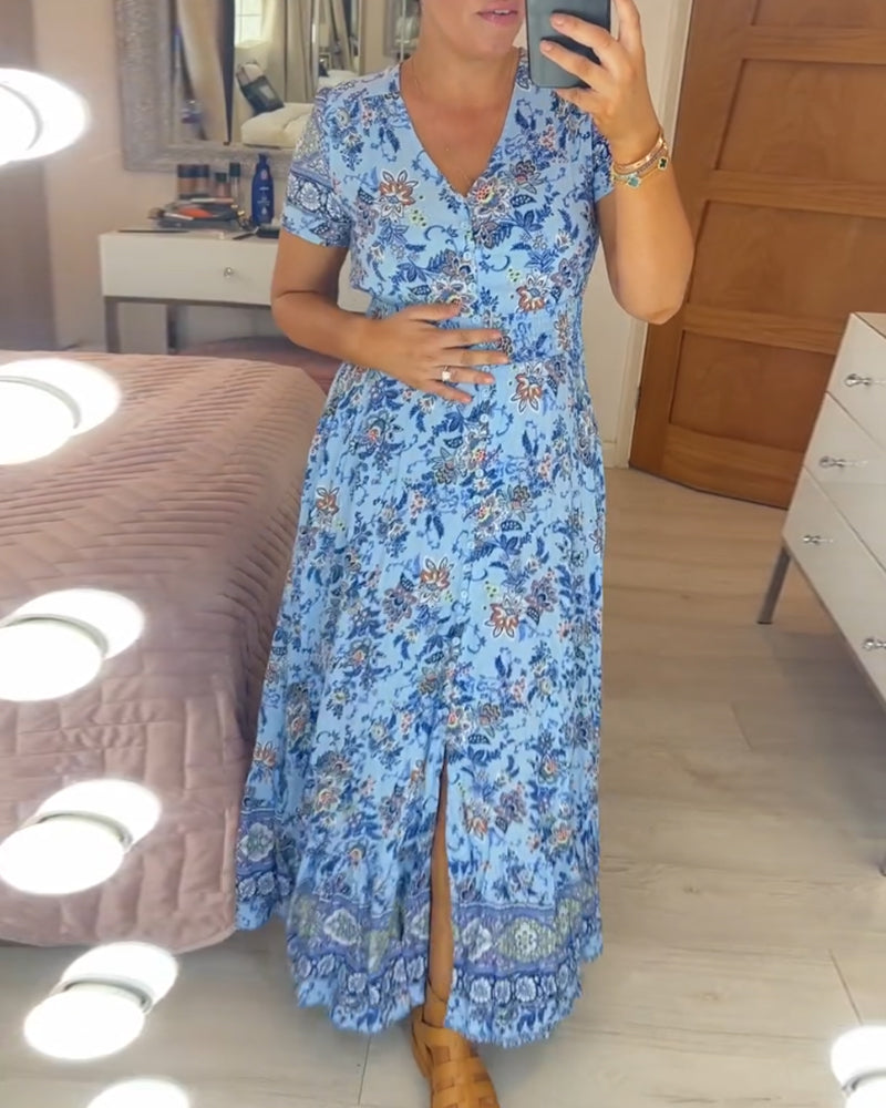 Wibia | Vestito con scollo a V e stampa floreale