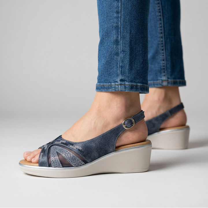 Carmela | Sandali con Zeppa e Strass