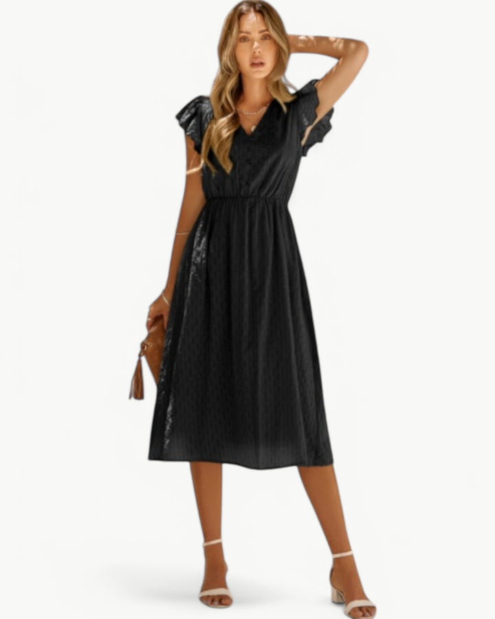 Belicia | Vestito con scollo a V e maniche a volant
