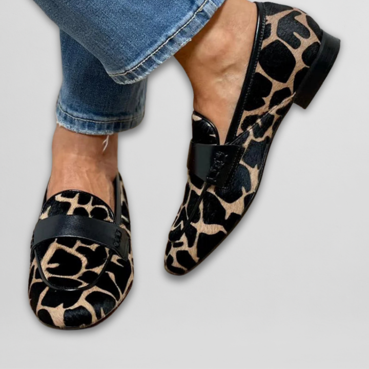 Élise | Mocassini con stampa animalier elegante