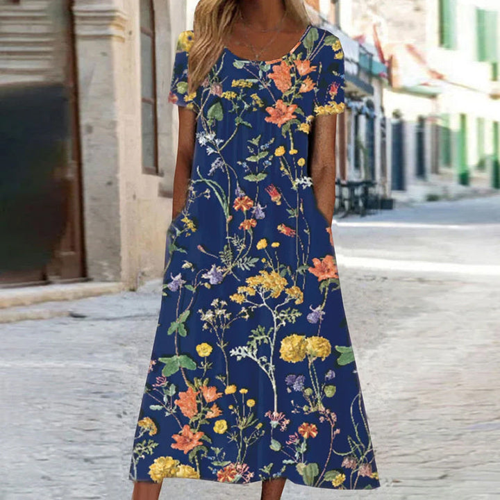 Isaura | Abito bohemiano floreale con fodera
