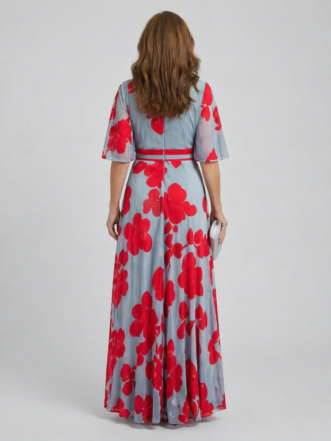 Beatrice | Abito lungo fluido floreale con scollo a halter