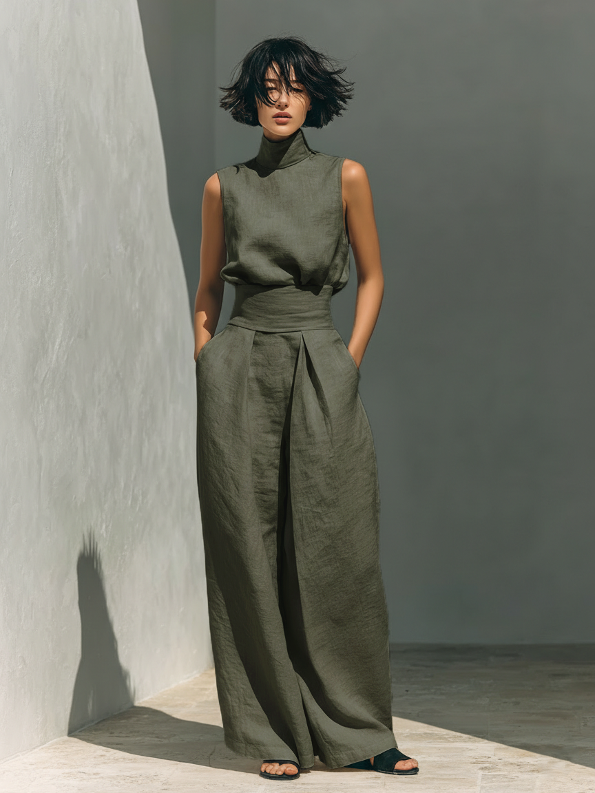 Fiordalina | Set completo con pantaloni ampi da donna