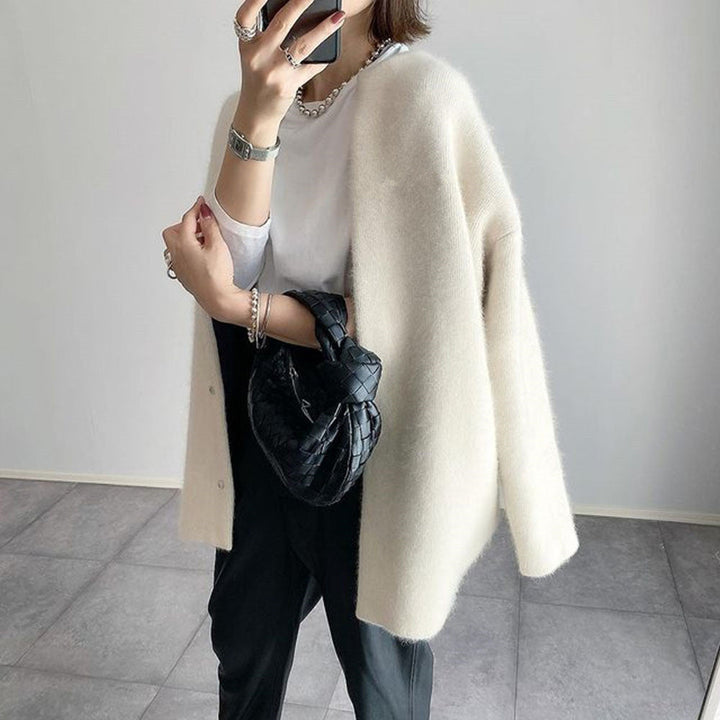 Ariadna | Elegante giacca in cashmere lavorata a maglia