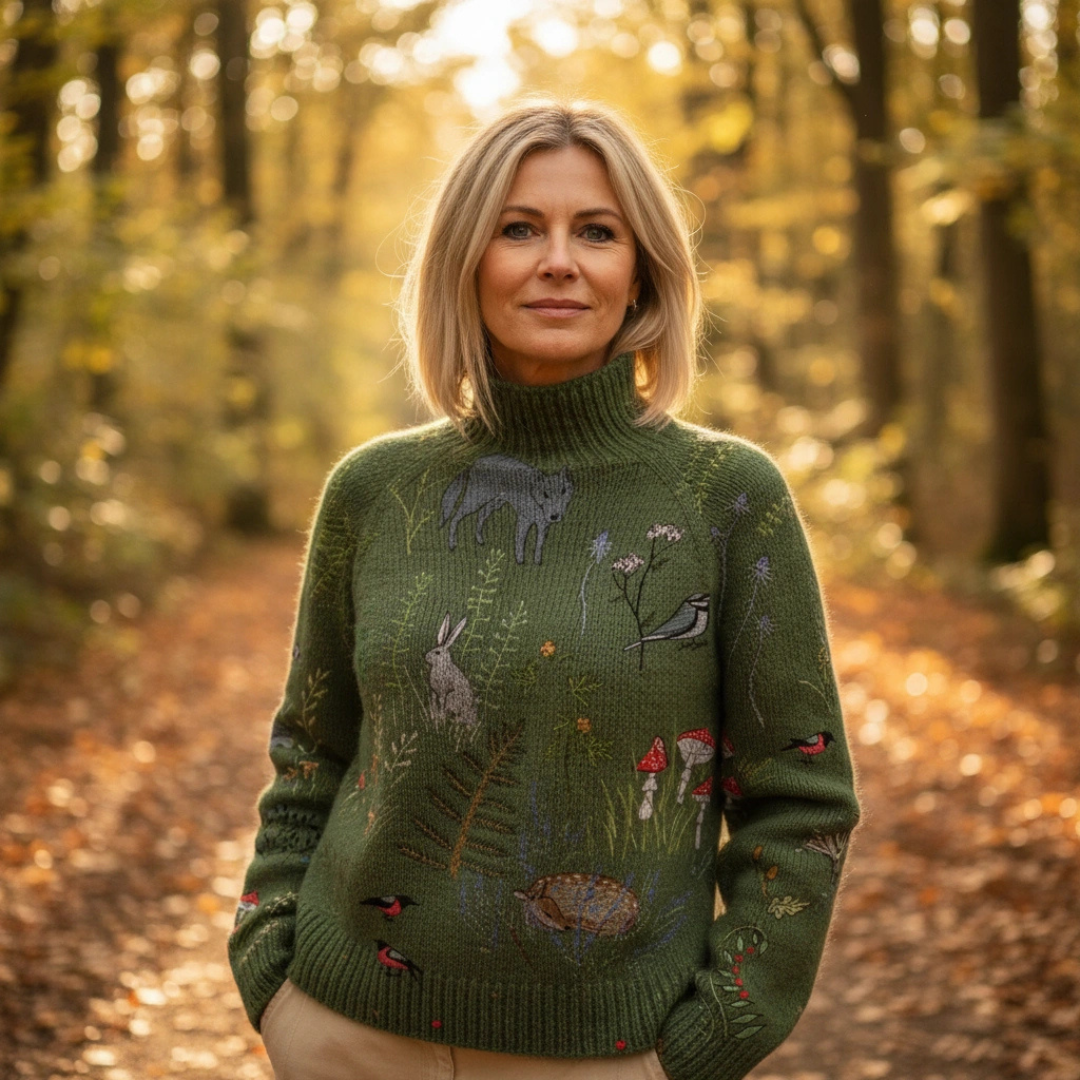 Soléna | Maglione dolcevita morbido in stile forestale