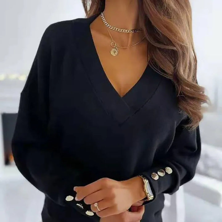 Greta | Camicetta con scollo a V, elegante e casual