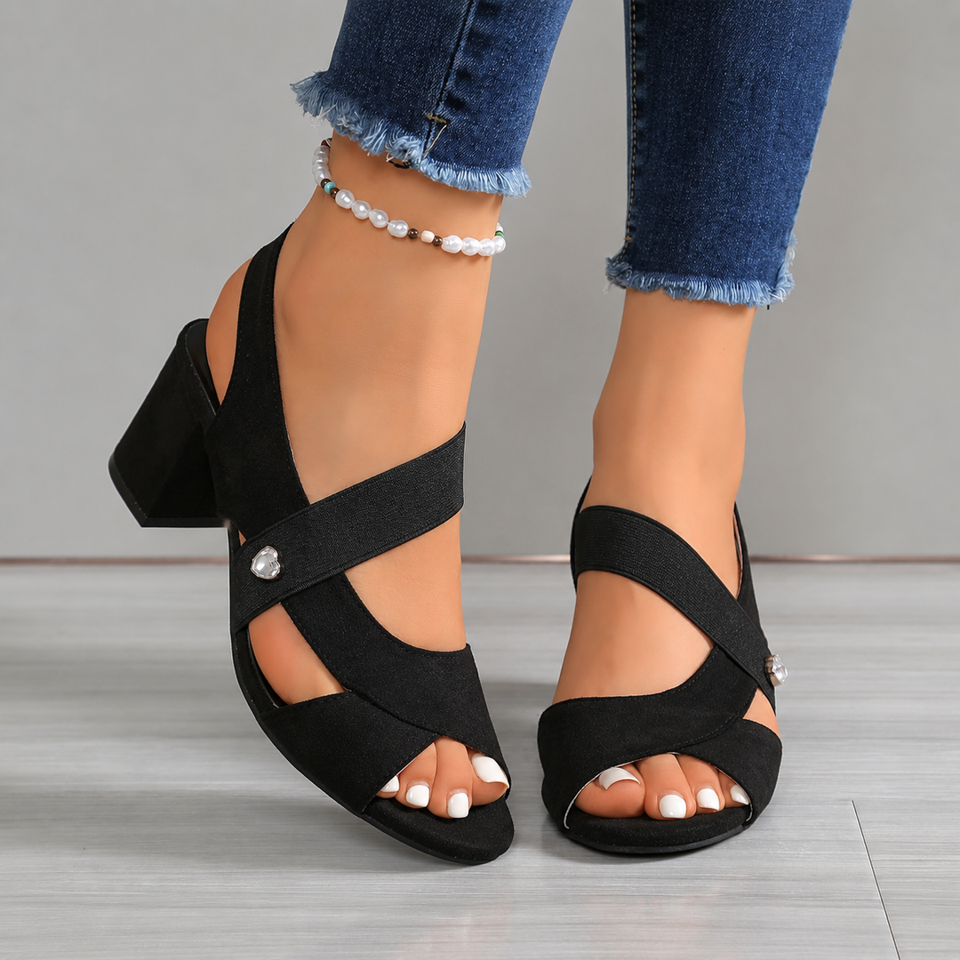 Livia | Sandali con zeppa colorata